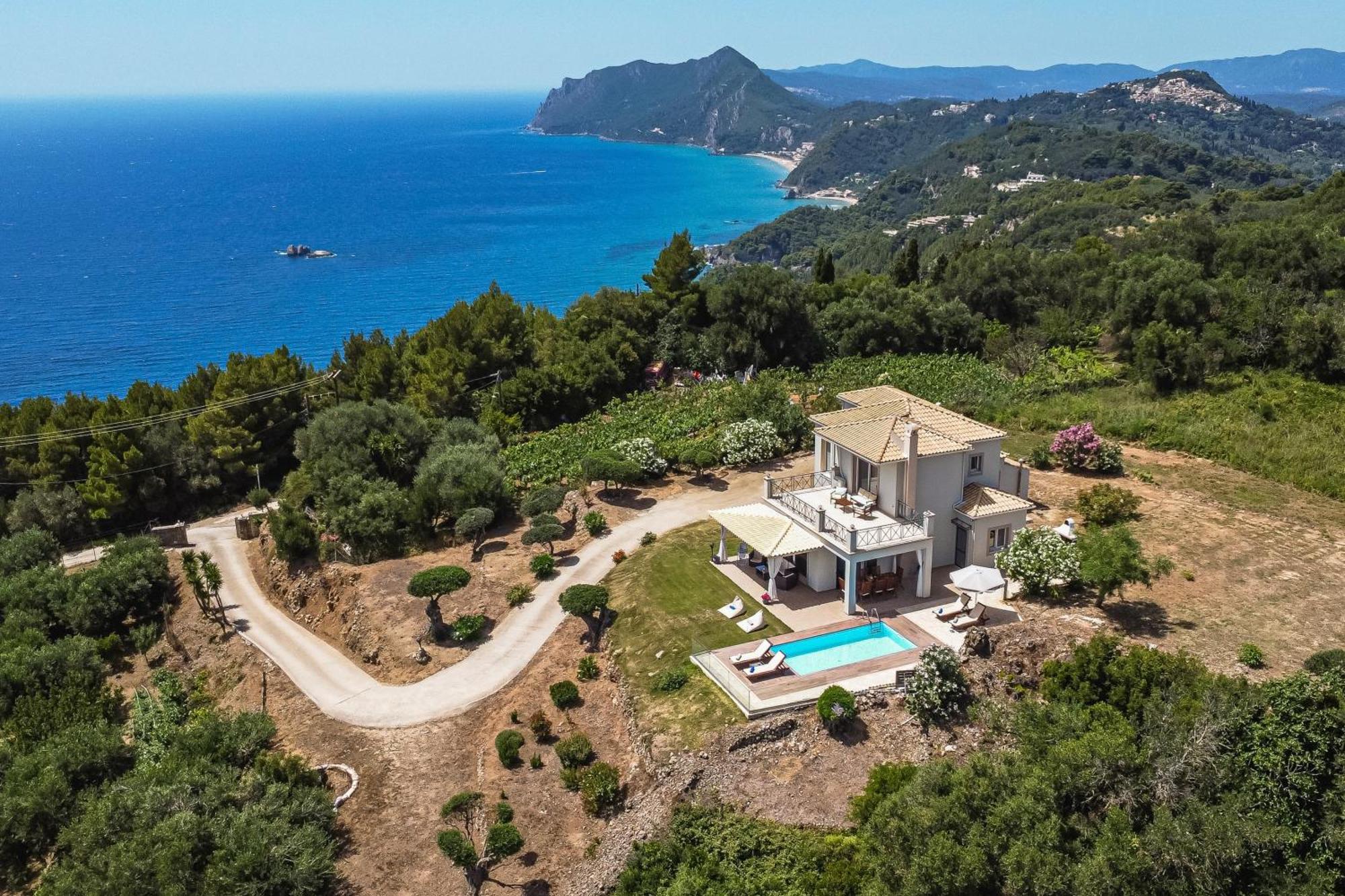 Villa Vardia-Amazing Seaviews With Heated Pool Sinarádes Exterior photo