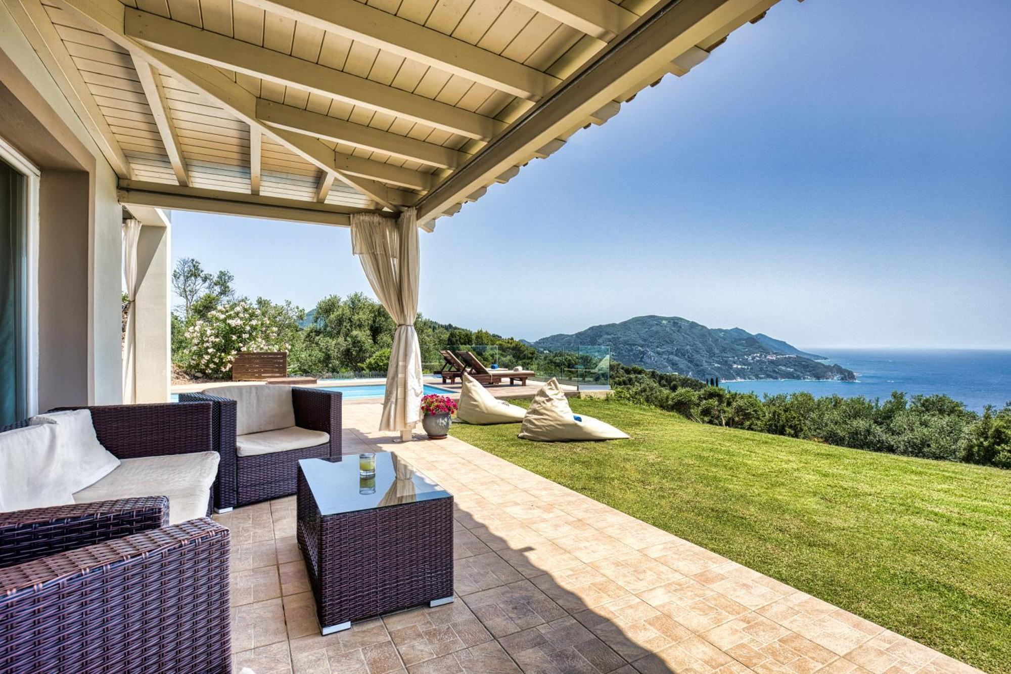 Villa Vardia-Amazing Seaviews With Heated Pool Sinarádes Exterior photo